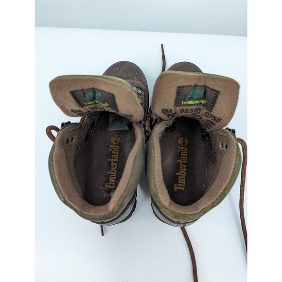 Brown Leather Timberland Men's Euro Hiker Boots Size 6 *Great Tread* Model 95310 - Picture 9 of 9